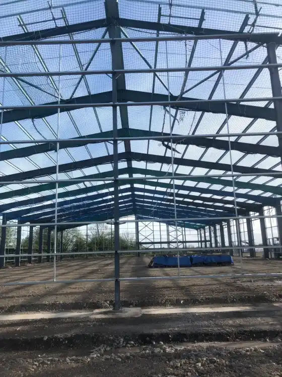 Structural steel and cladding frame
